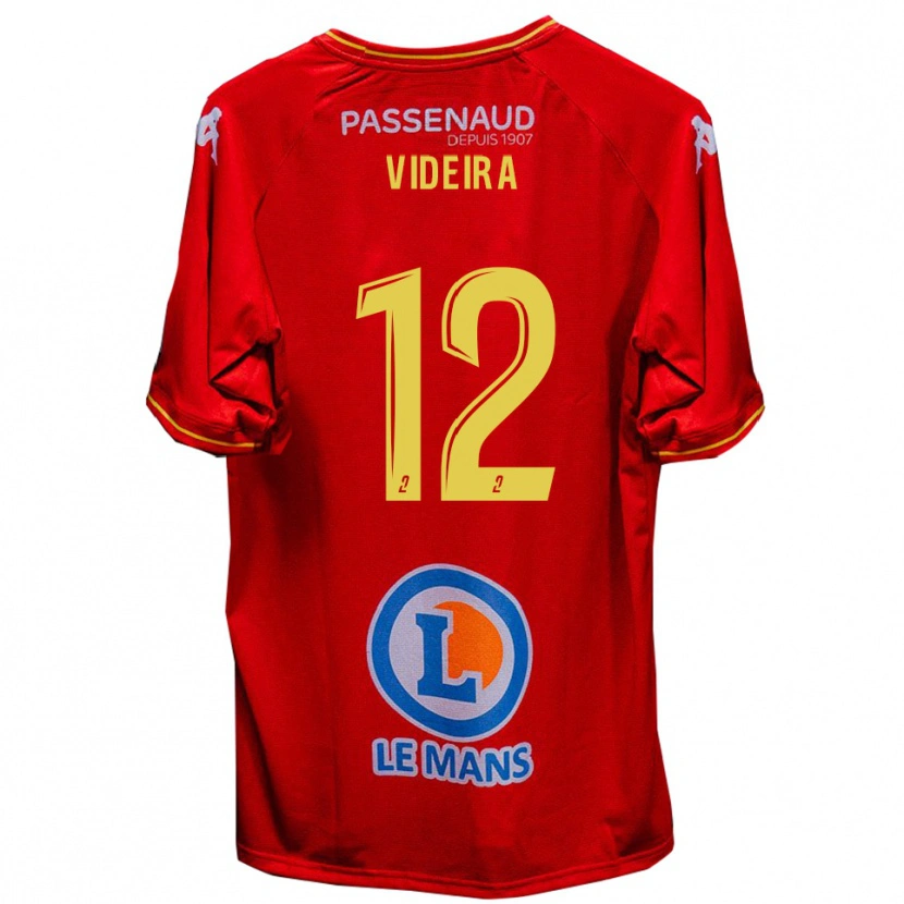 Danxen Dames Lenny Videira #12 Rood Geel Thuisshirt Thuistenue 2025/26 T-Shirt
