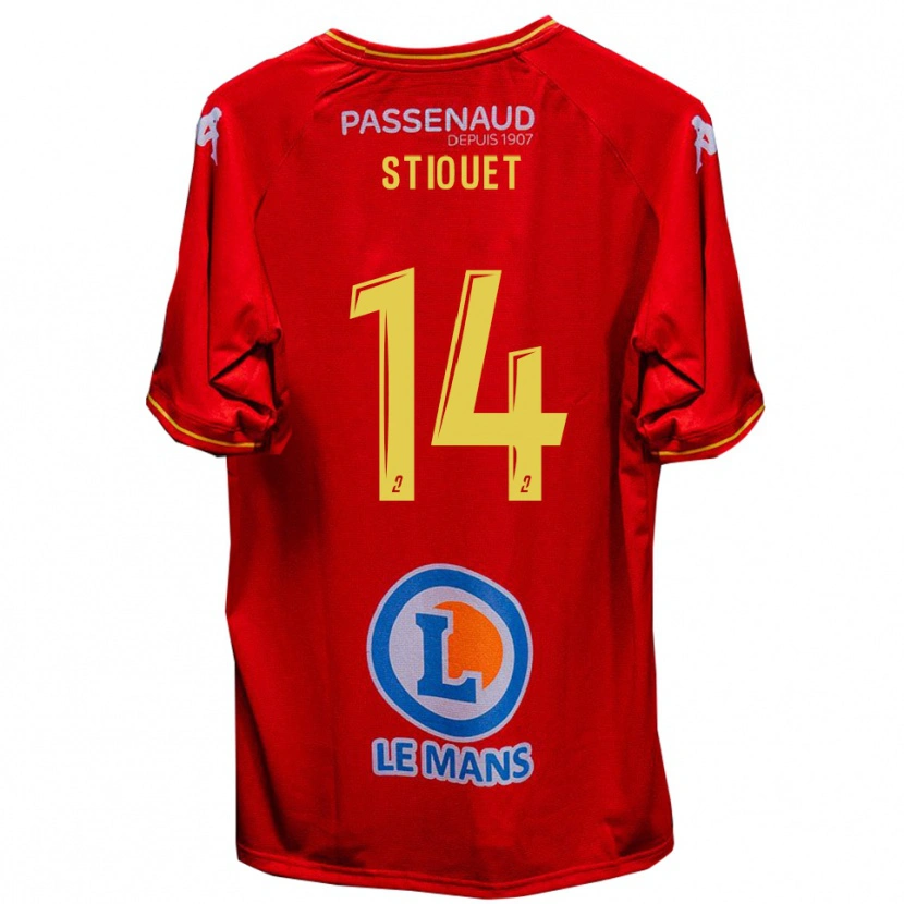 Danxen Dames Ayoub Stiouet #14 Rood Geel Thuisshirt Thuistenue 2025/26 T-Shirt