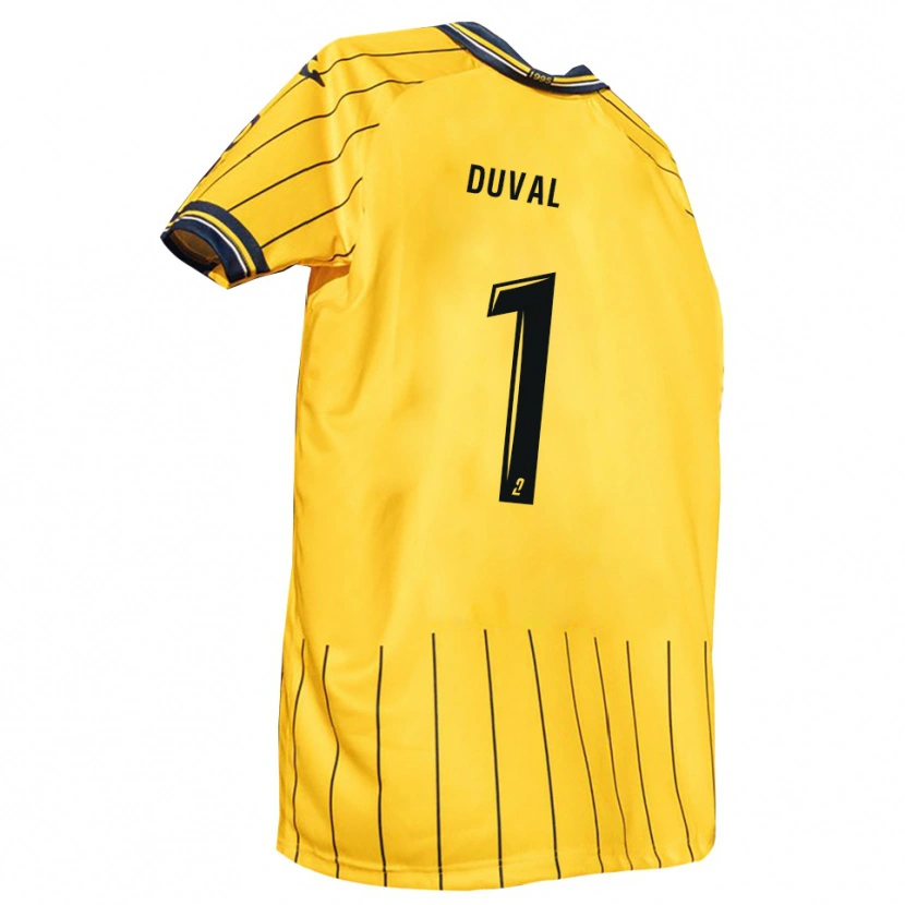 Danxen Dames Matis Duval #1 Geel Marine Thuisshirt Thuistenue 2025/26 T-Shirt