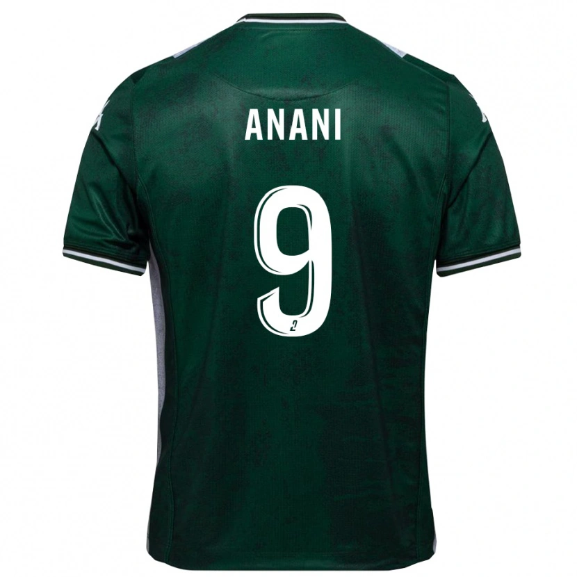 Danxen Dames Achille Anani #9 Groen Wit Thuisshirt Thuistenue 2025/26 T-Shirt