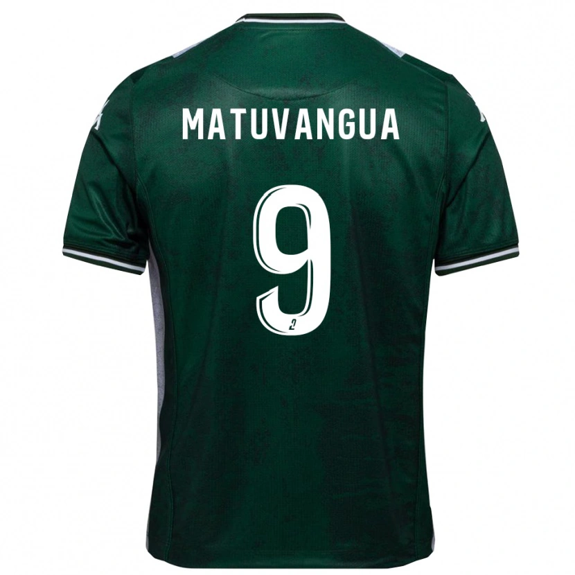 Danxen Dames Ronan Matuvangua #9 Groen Wit Thuisshirt Thuistenue 2025/26 T-Shirt