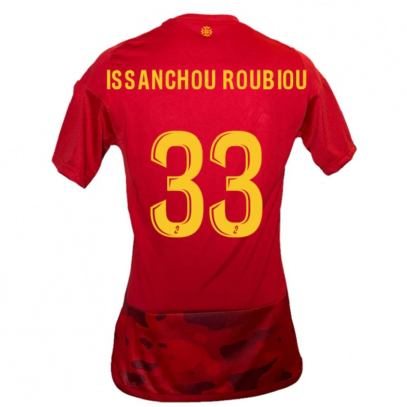Danxen Dames Corentin Issanchou Roubiou #33 Rood Geel Thuisshirt Thuistenue 2025/26 T-Shirt