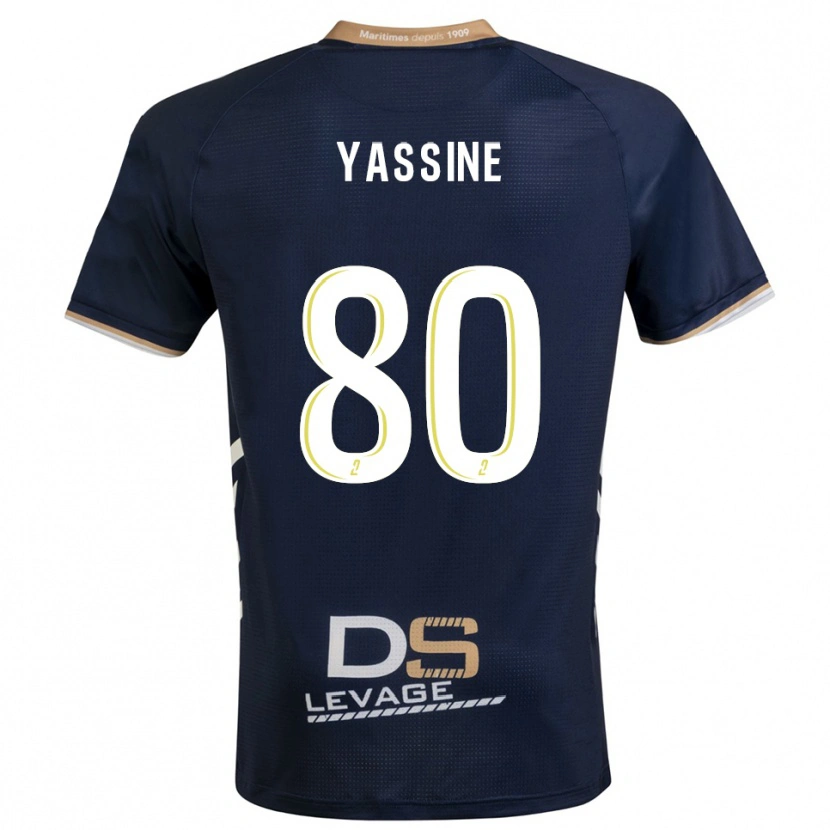 Danxen Dames Gessime Yassine #80 Marine Goud Thuisshirt Thuistenue 2025/26 T-Shirt