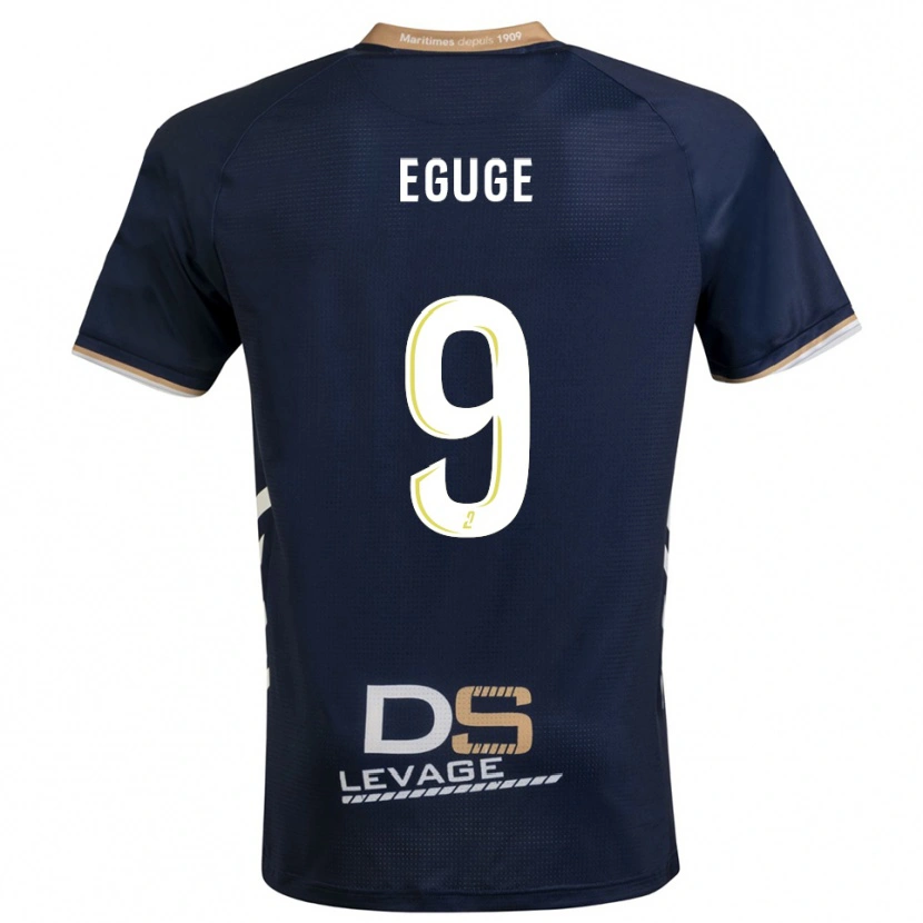 Danxen Dames Benny Eguge #9 Marine Goud Thuisshirt Thuistenue 2025/26 T-Shirt