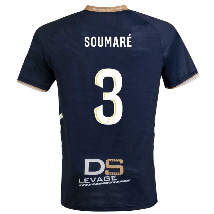 Danxen Dames Amadou Soumaré #3 Marine Goud Thuisshirt Thuistenue 2025/26 T-Shirt
