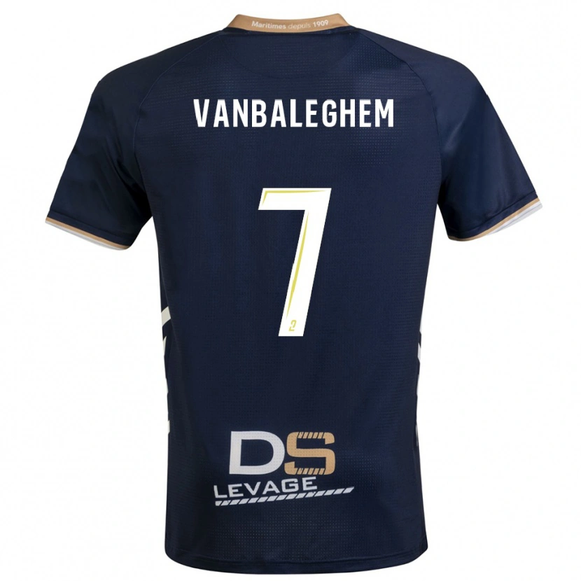 Danxen Dames Martin Vanbaleghem #7 Marine Goud Thuisshirt Thuistenue 2025/26 T-Shirt
