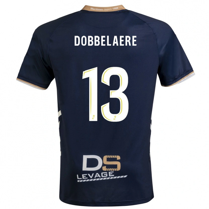 Danxen Dames Maxime Dobbelaere #13 Marine Goud Thuisshirt Thuistenue 2025/26 T-Shirt