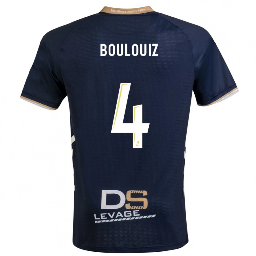 Danxen Dames Salim Boulouiz #4 Marine Goud Thuisshirt Thuistenue 2025/26 T-Shirt