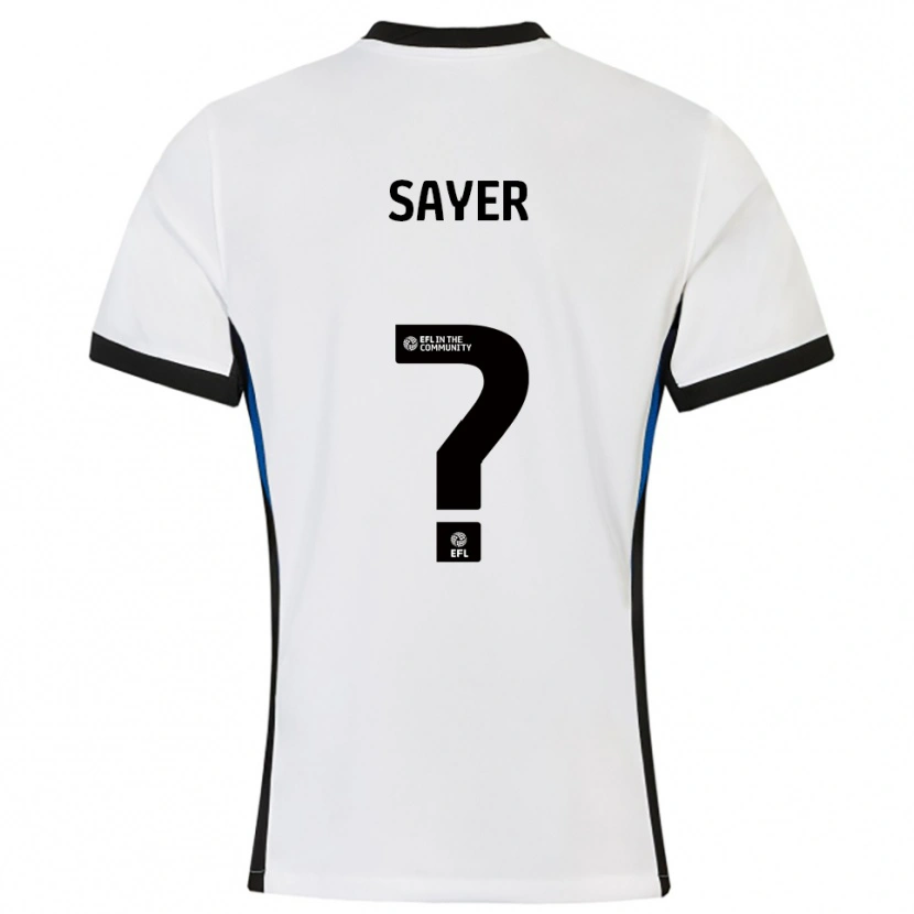 Danxen Dames Olly Sayer #0 Wit Blauw Uitshirt Uittenue 2025/26 T-Shirt