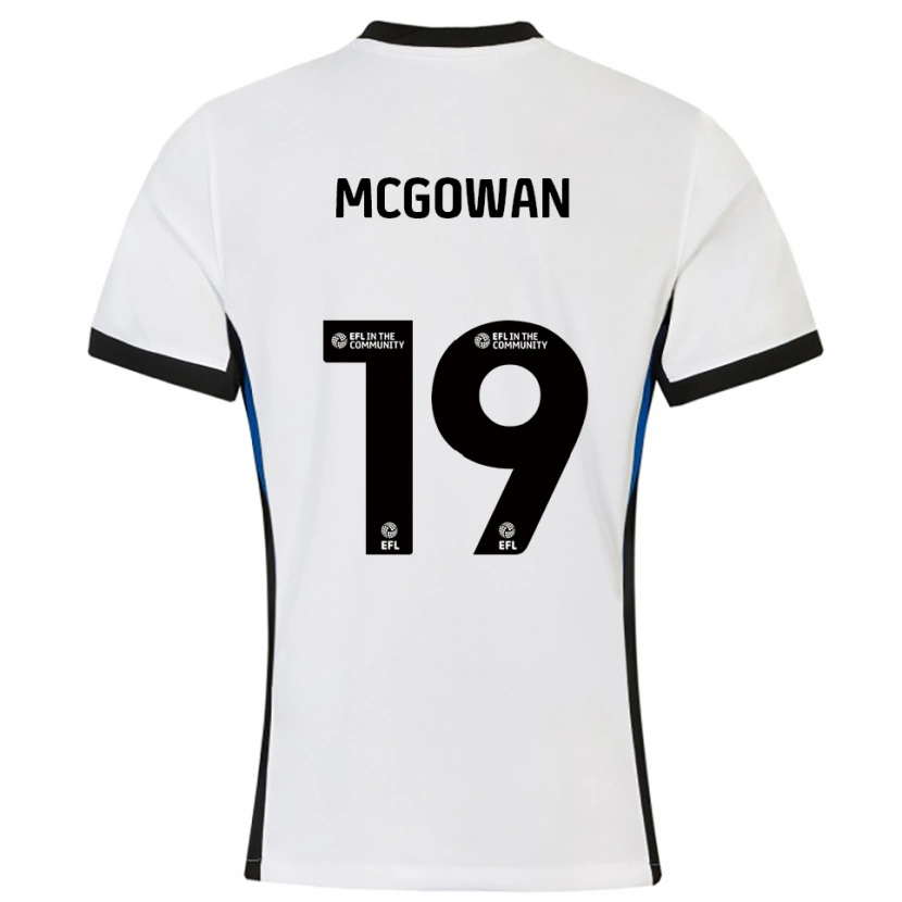 Danxen Dames Tegan Mcgowan #19 Wit Blauw Uitshirt Uittenue 2025/26 T-Shirt