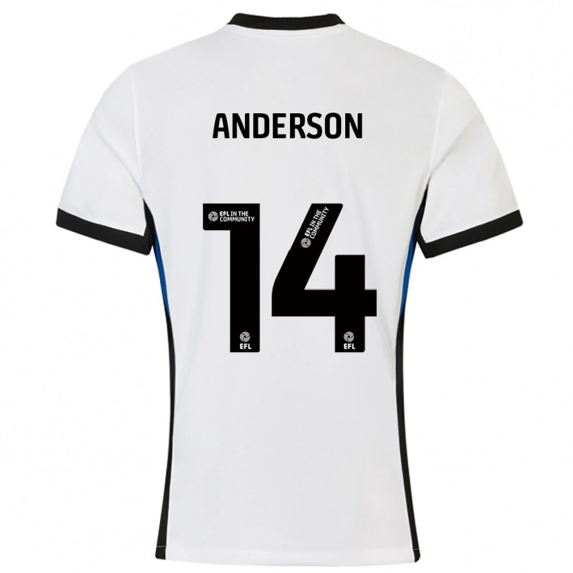 Danxen Dames Keshi Anderson #14 Wit Blauw Uitshirt Uittenue 2025/26 T-Shirt