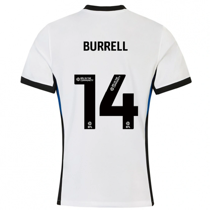 Danxen Dames Billy Burrell #14 Wit Blauw Uitshirt Uittenue 2025/26 T-Shirt