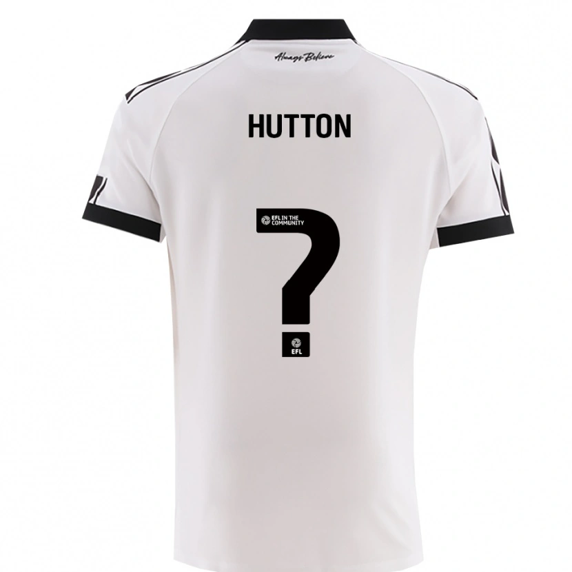 Danxen Dames Callum Hutton #0 Wit Zwart Uitshirt Uittenue 2025/26 T-Shirt