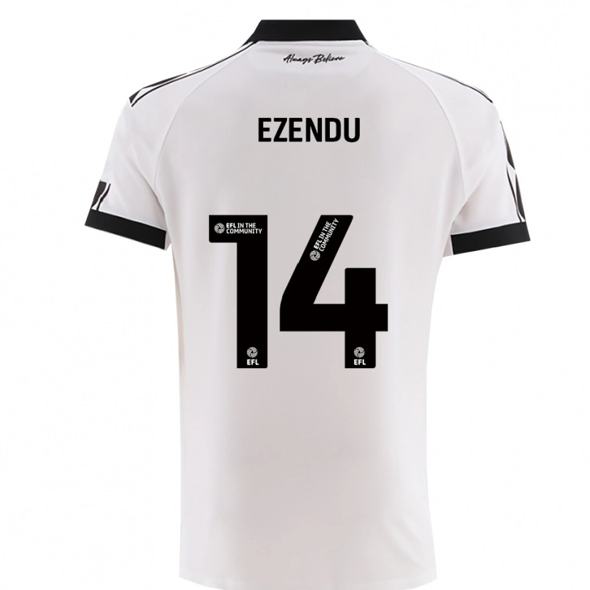 Danxen Dames Daniel Ezendu #14 Wit Zwart Uitshirt Uittenue 2025/26 T-Shirt