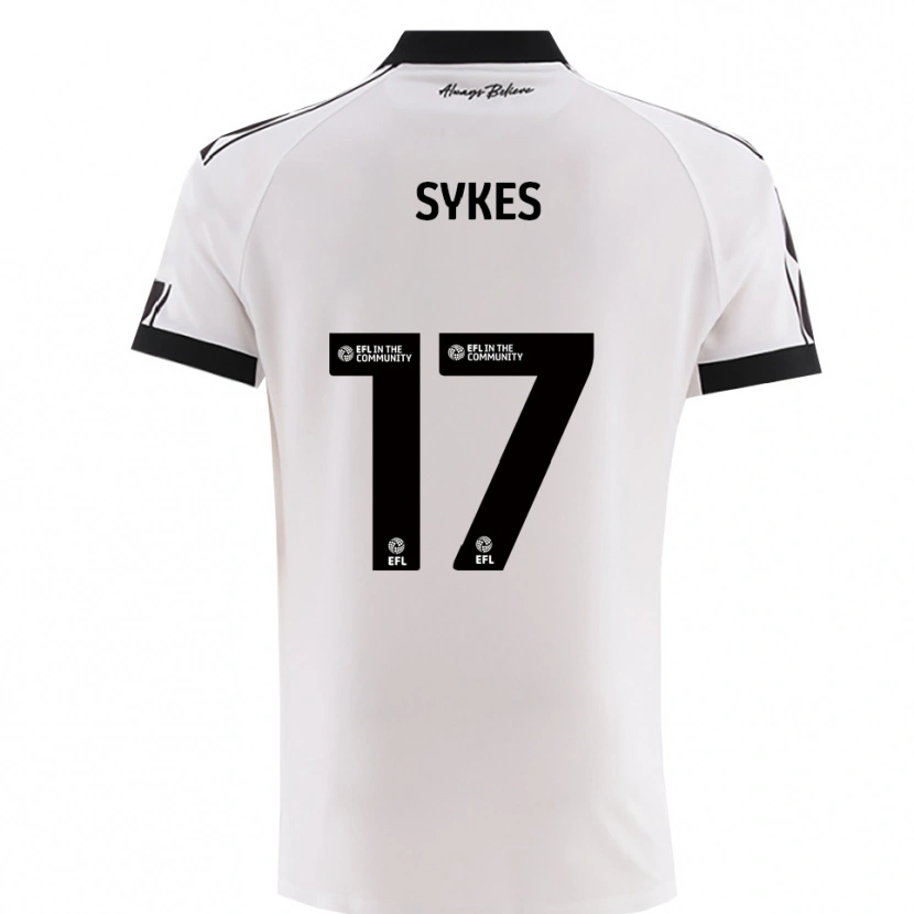 Danxen Dames Mark Sykes #17 Wit Zwart Uitshirt Uittenue 2025/26 T-Shirt