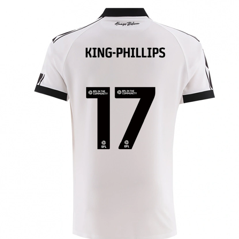 Danxen Dames Zac King-Phillips #17 Wit Zwart Uitshirt Uittenue 2025/26 T-Shirt