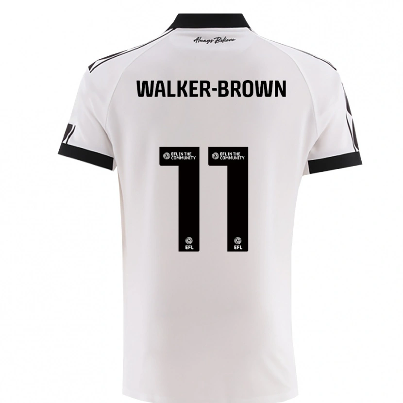 Danxen Dames Rushon Walker-Brown #11 Wit Zwart Uitshirt Uittenue 2025/26 T-Shirt
