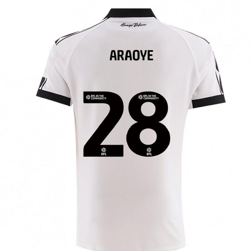Danxen Dames Raphael Araoye #28 Wit Zwart Uitshirt Uittenue 2025/26 T-Shirt