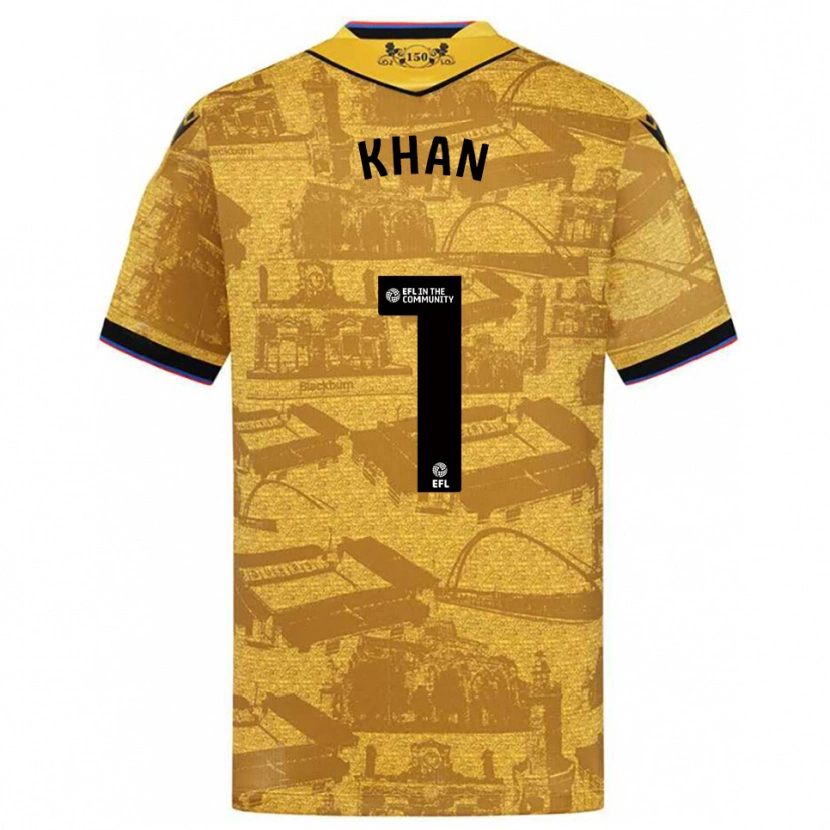 Danxen Dames Adam Khan #1 Goud Zwart Uitshirt Uittenue 2025/26 T-Shirt