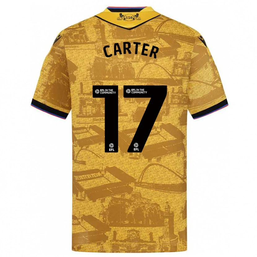 Danxen Dames Hayden Carter #17 Goud Zwart Uitshirt Uittenue 2025/26 T-Shirt