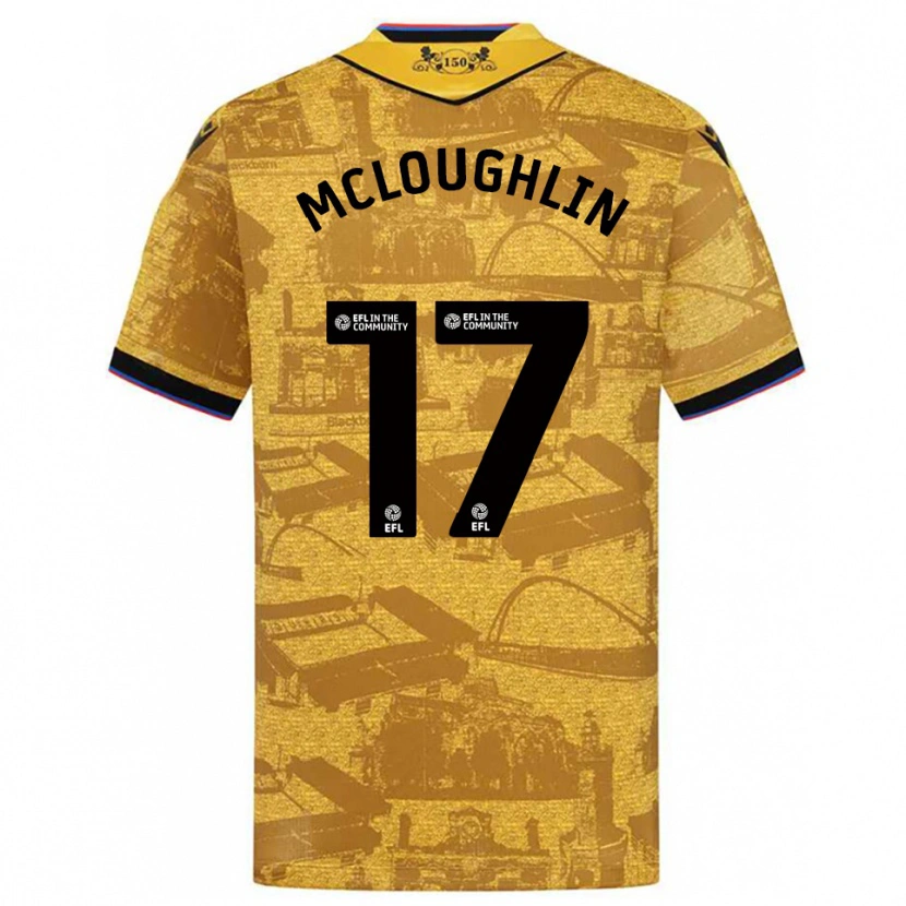 Danxen Dames Sean Mcloughlin #17 Goud Zwart Uitshirt Uittenue 2025/26 T-Shirt