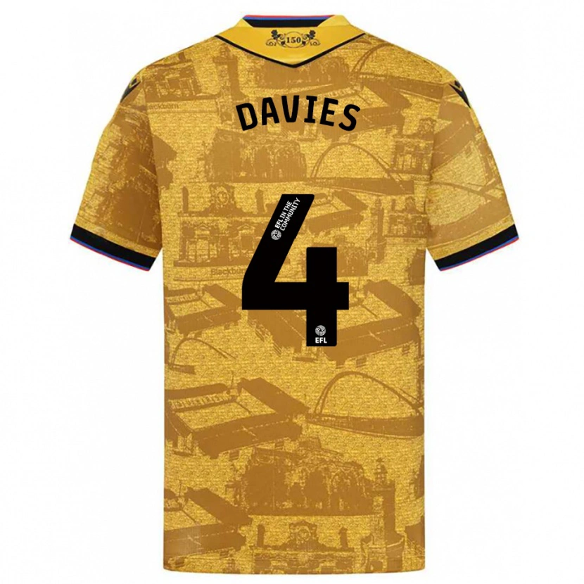 Danxen Dames Max Davies #4 Goud Zwart Uitshirt Uittenue 2025/26 T-Shirt