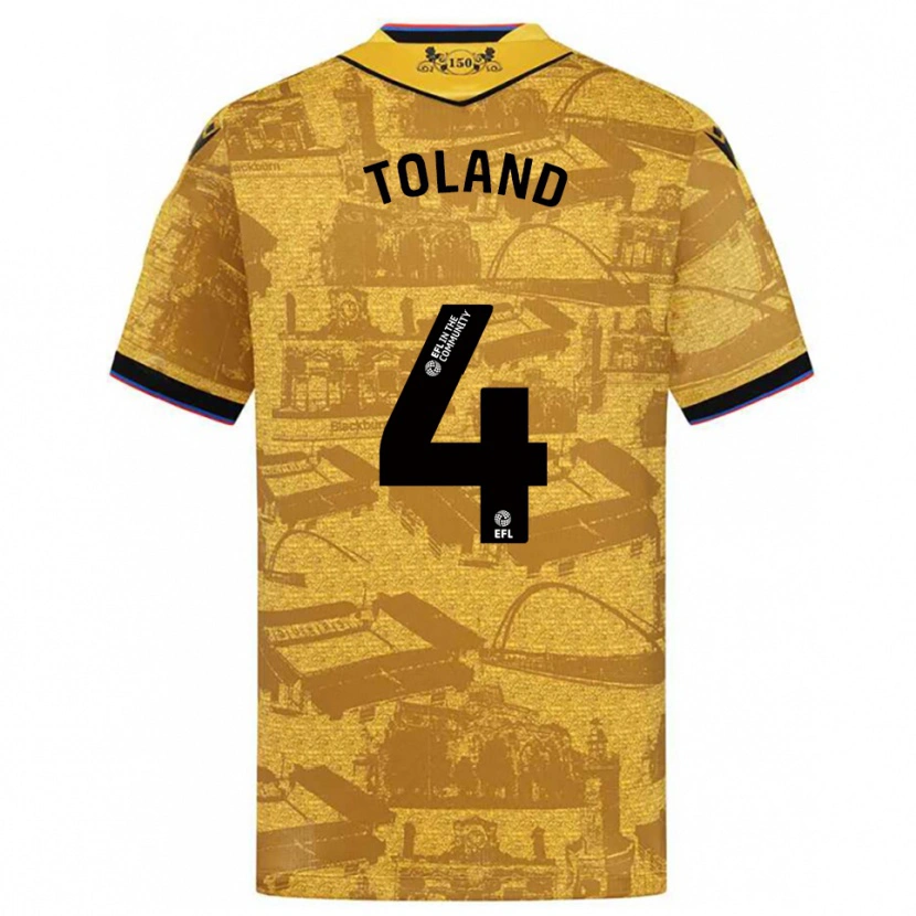 Danxen Dames Tyler Toland #4 Goud Zwart Uitshirt Uittenue 2025/26 T-Shirt