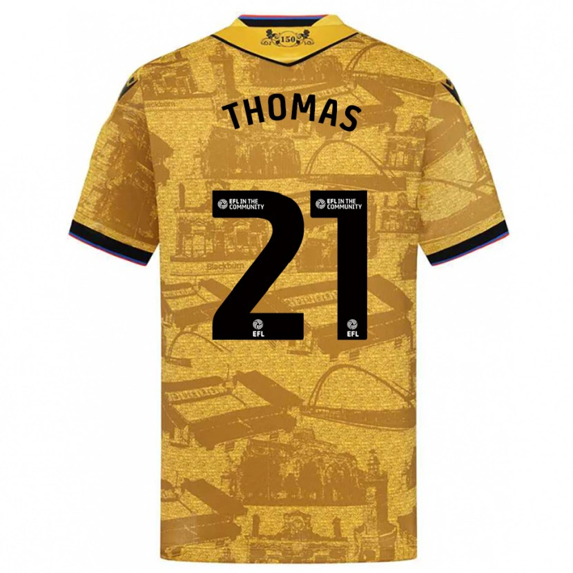 Danxen Dames Lauren Thomas #21 Goud Zwart Uitshirt Uittenue 2025/26 T-Shirt
