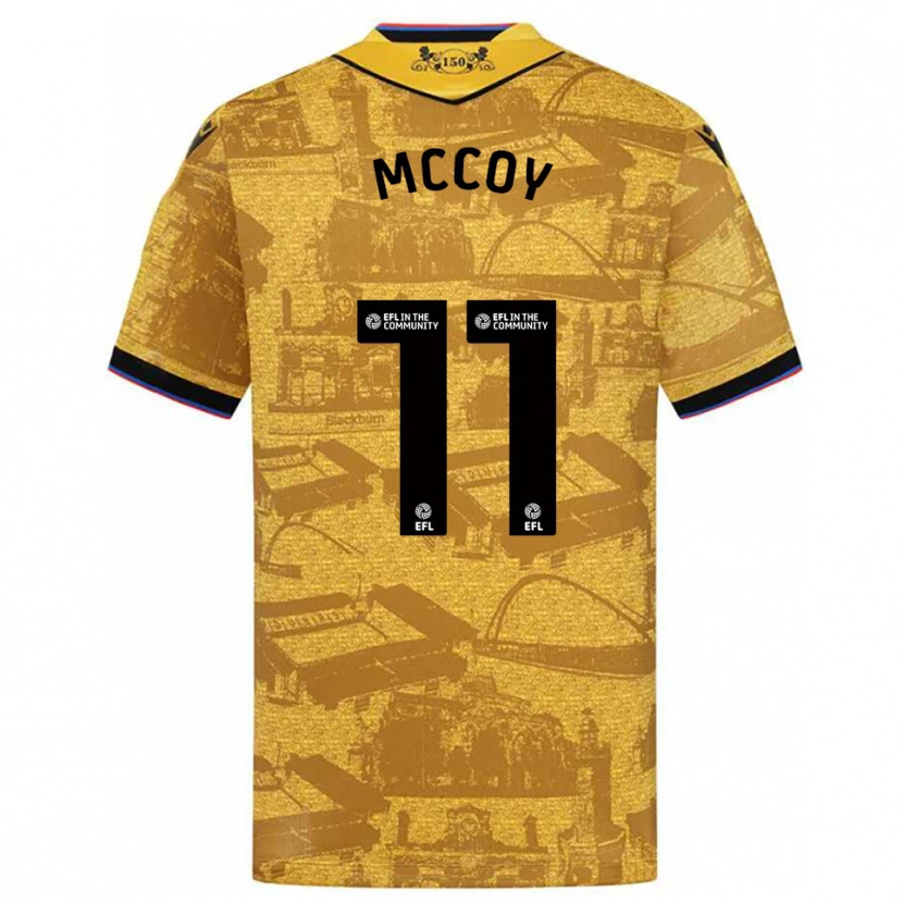 Danxen Dames Archie Mccoy #11 Goud Zwart Uitshirt Uittenue 2025/26 T-Shirt