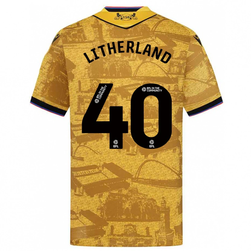 Danxen Dames Matty Litherland #40 Goud Zwart Uitshirt Uittenue 2025/26 T-Shirt