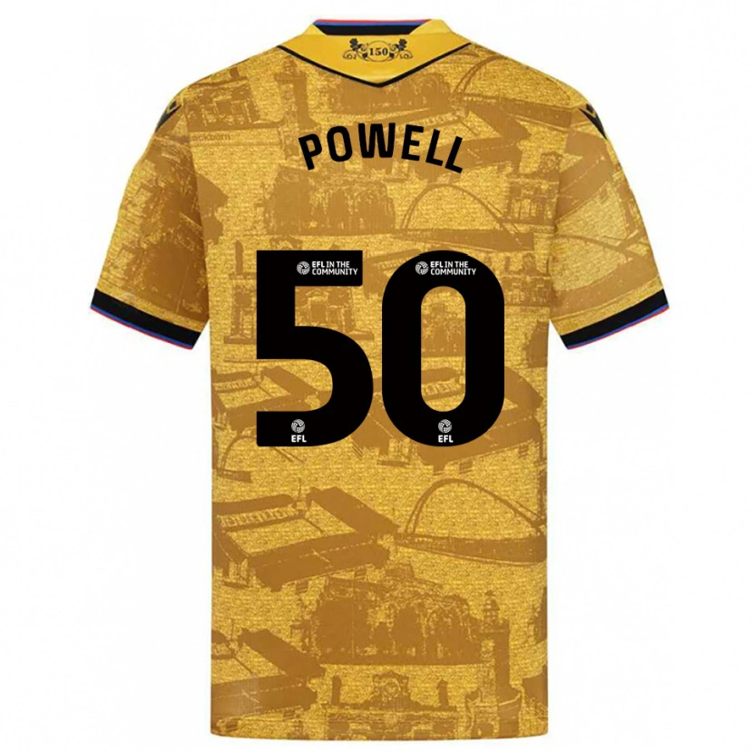 Danxen Dames Brandon Powell #50 Goud Zwart Uitshirt Uittenue 2025/26 T-Shirt