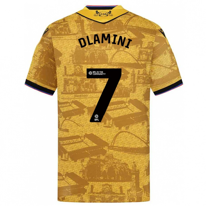 Danxen Dames Nathan Dlamini #7 Goud Zwart Uitshirt Uittenue 2025/26 T-Shirt