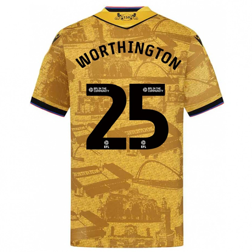 Danxen Dames Nicola Worthington #25 Goud Zwart Uitshirt Uittenue 2025/26 T-Shirt