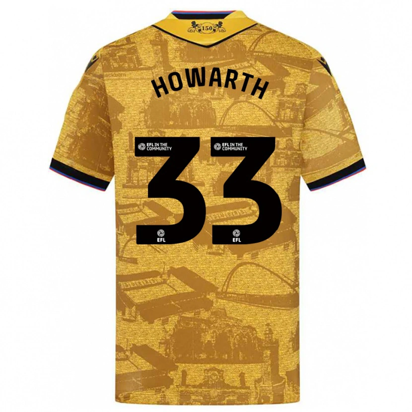 Danxen Dames Taylor Howarth #33 Goud Zwart Uitshirt Uittenue 2025/26 T-Shirt