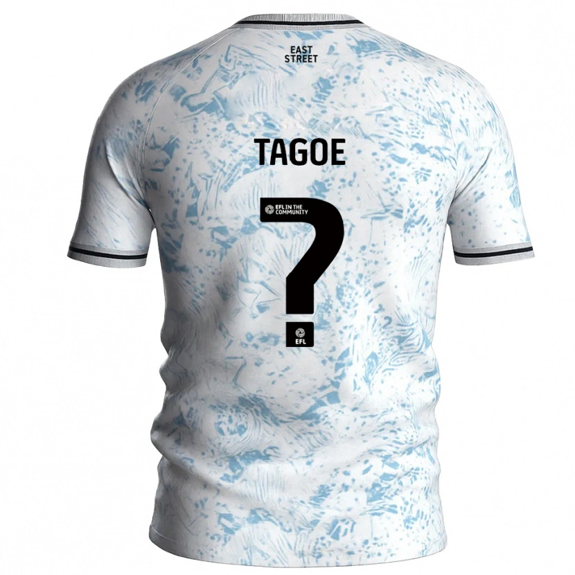 Danxen Dames Bradley Tagoe #0 Wit Hemelsblauw Uitshirt Uittenue 2025/26 T-Shirt