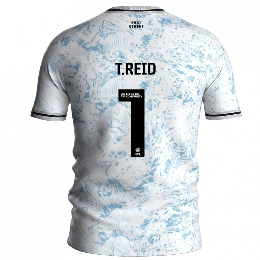 Danxen Dames Tommy Reid #1 Wit Hemelsblauw Uitshirt Uittenue 2025/26 T-Shirt