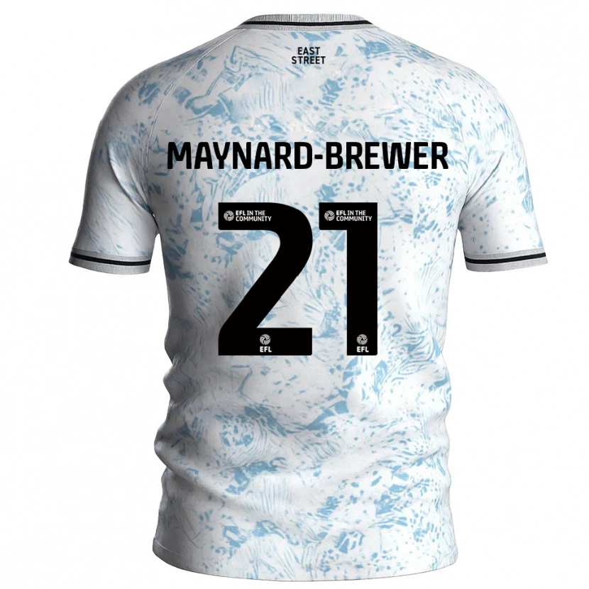 Danxen Dames Ashley Maynard-Brewer #21 Wit Hemelsblauw Uitshirt Uittenue 2025/26 T-Shirt