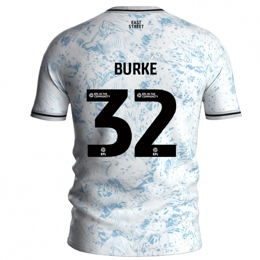 Danxen Dames Reece Burke #32 Wit Hemelsblauw Uitshirt Uittenue 2025/26 T-Shirt