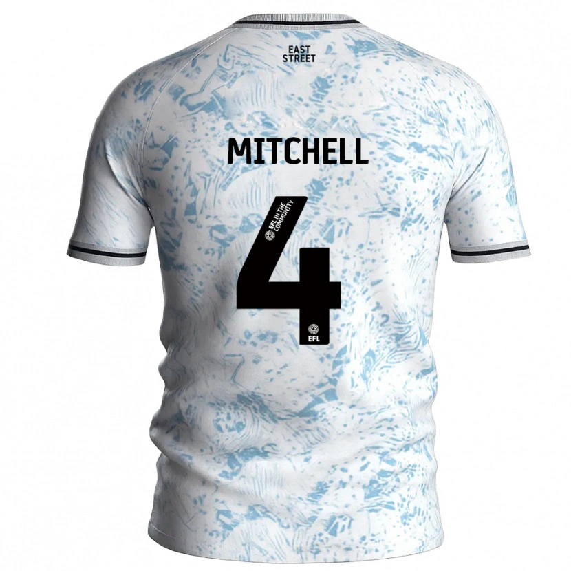 Danxen Dames Alex Mitchell #4 Wit Hemelsblauw Uitshirt Uittenue 2025/26 T-Shirt