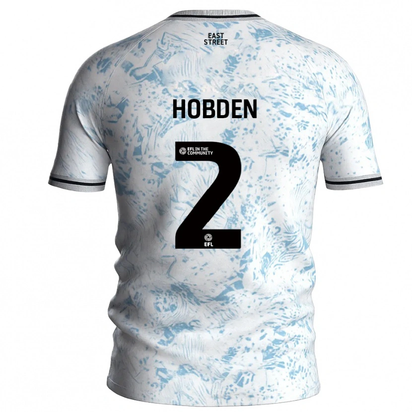Danxen Dames Ollie Hobden #2 Wit Hemelsblauw Uitshirt Uittenue 2025/26 T-Shirt