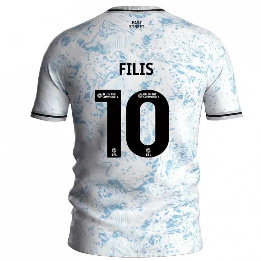Danxen Dames Melisa Filis #10 Wit Hemelsblauw Uitshirt Uittenue 2025/26 T-Shirt