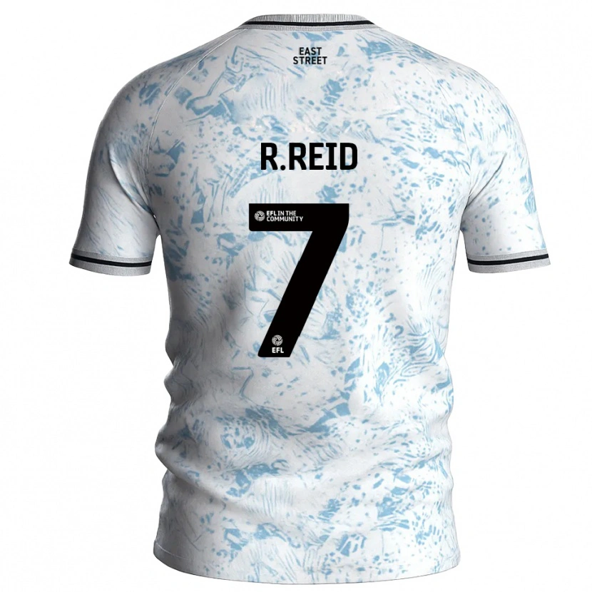 Danxen Dames Reuben Reid #7 Wit Hemelsblauw Uitshirt Uittenue 2025/26 T-Shirt