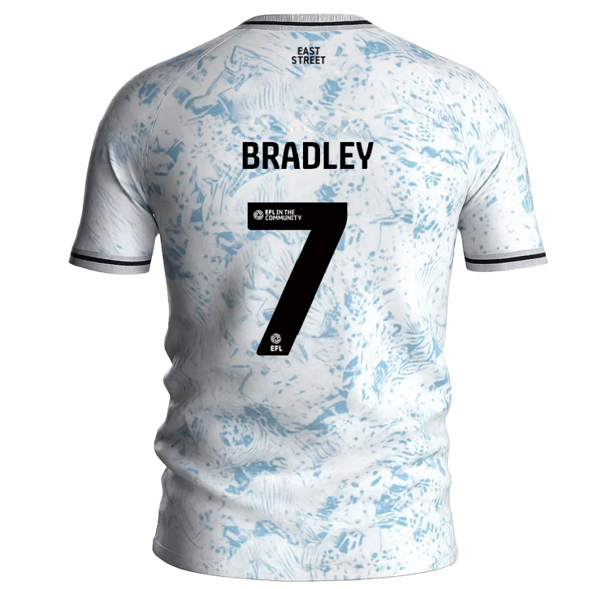 Danxen Dames Katie Bradley #7 Wit Hemelsblauw Uitshirt Uittenue 2025/26 T-Shirt