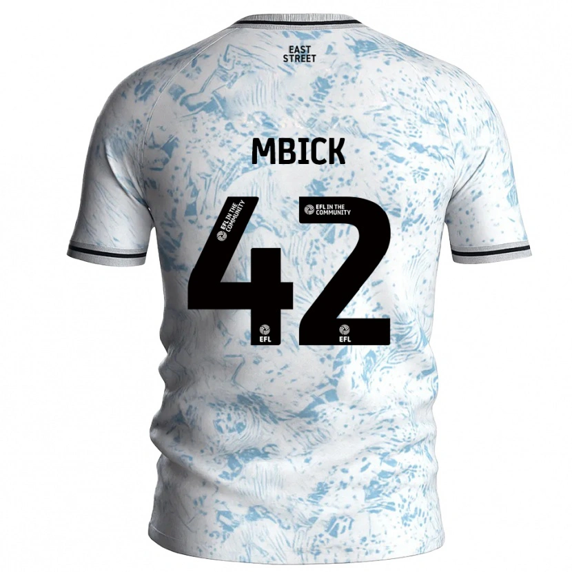 Danxen Dames Micah Mbick #42 Wit Hemelsblauw Uitshirt Uittenue 2025/26 T-Shirt