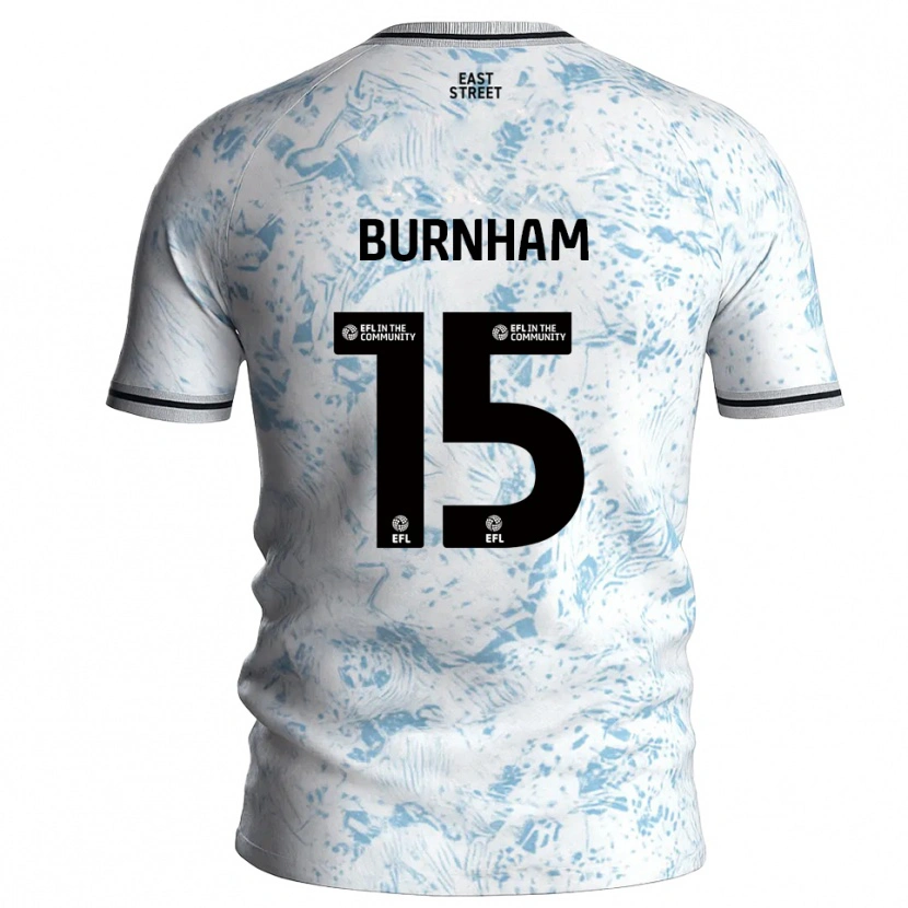 Danxen Dames Shia-Lee Burnham #15 Wit Hemelsblauw Uitshirt Uittenue 2025/26 T-Shirt