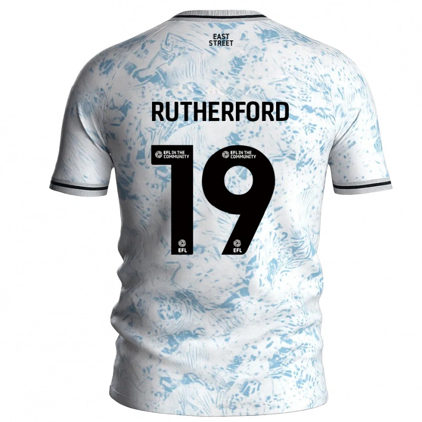 Danxen Dames Ella Rutherford #19 Wit Hemelsblauw Uitshirt Uittenue 2025/26 T-Shirt