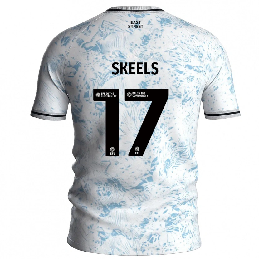 Danxen Dames Kiera Skeels #17 Wit Hemelsblauw Uitshirt Uittenue 2025/26 T-Shirt