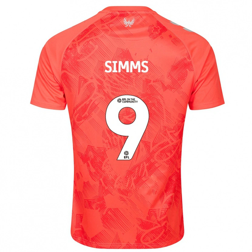 Danxen Dames Ellis Simms #9 Oranje Wit Uitshirt Uittenue 2025/26 T-Shirt
