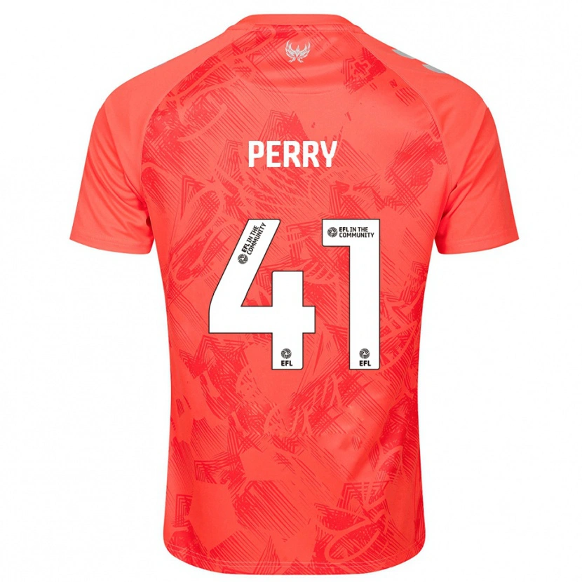 Danxen Dames Callum Perry #41 Oranje Wit Uitshirt Uittenue 2025/26 T-Shirt