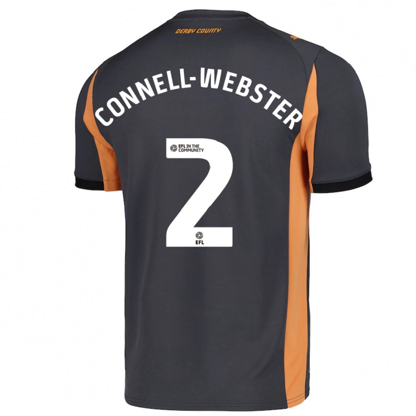 Danxen Dames Braidy Connell-Webster #2 Grijs Oranje Zwart Uitshirt Uittenue 2025/26 T-Shirt